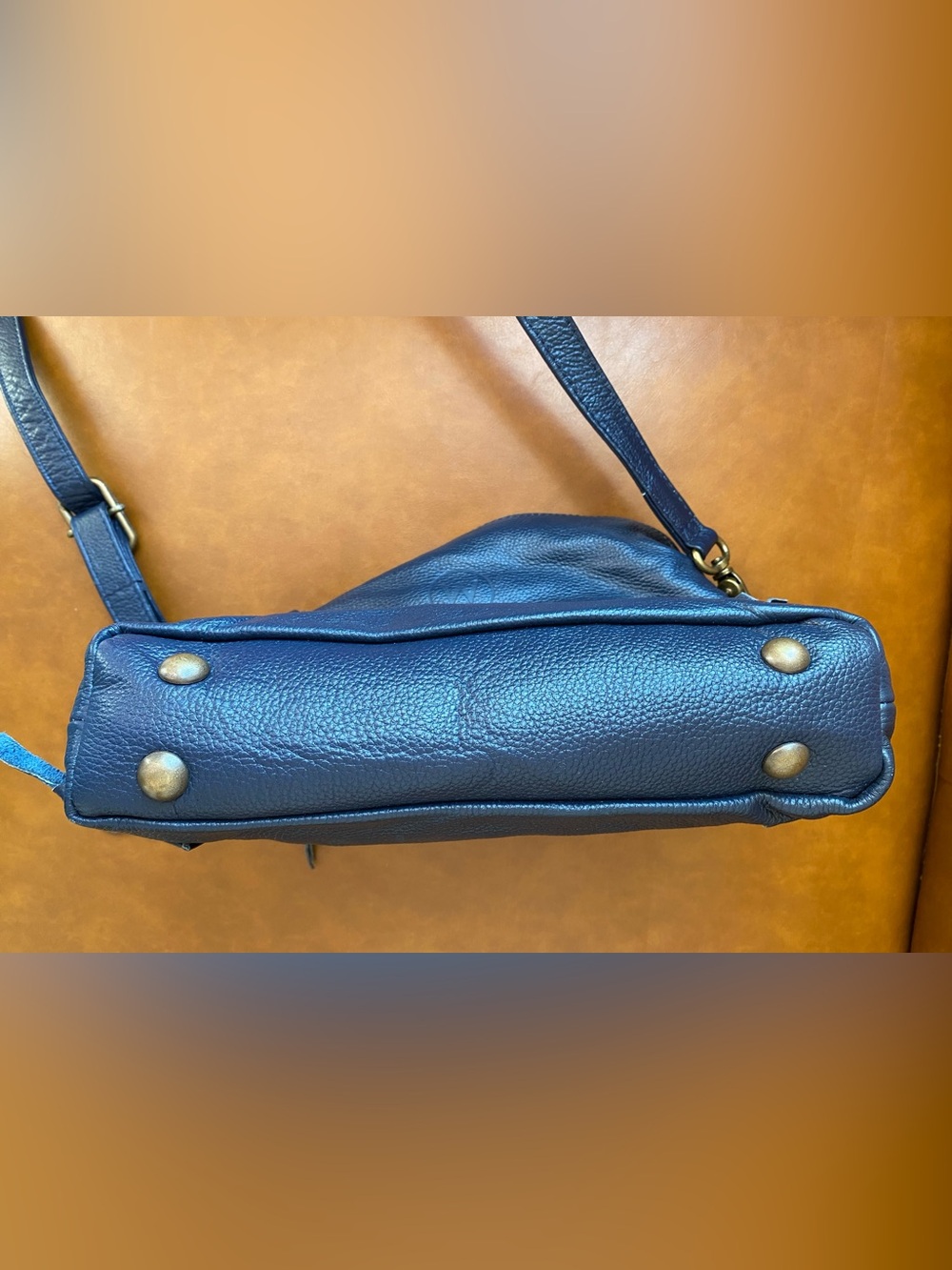 Wanderers Travel Co The Manhattan Crossbody in French Navy - Picture 10 of 10